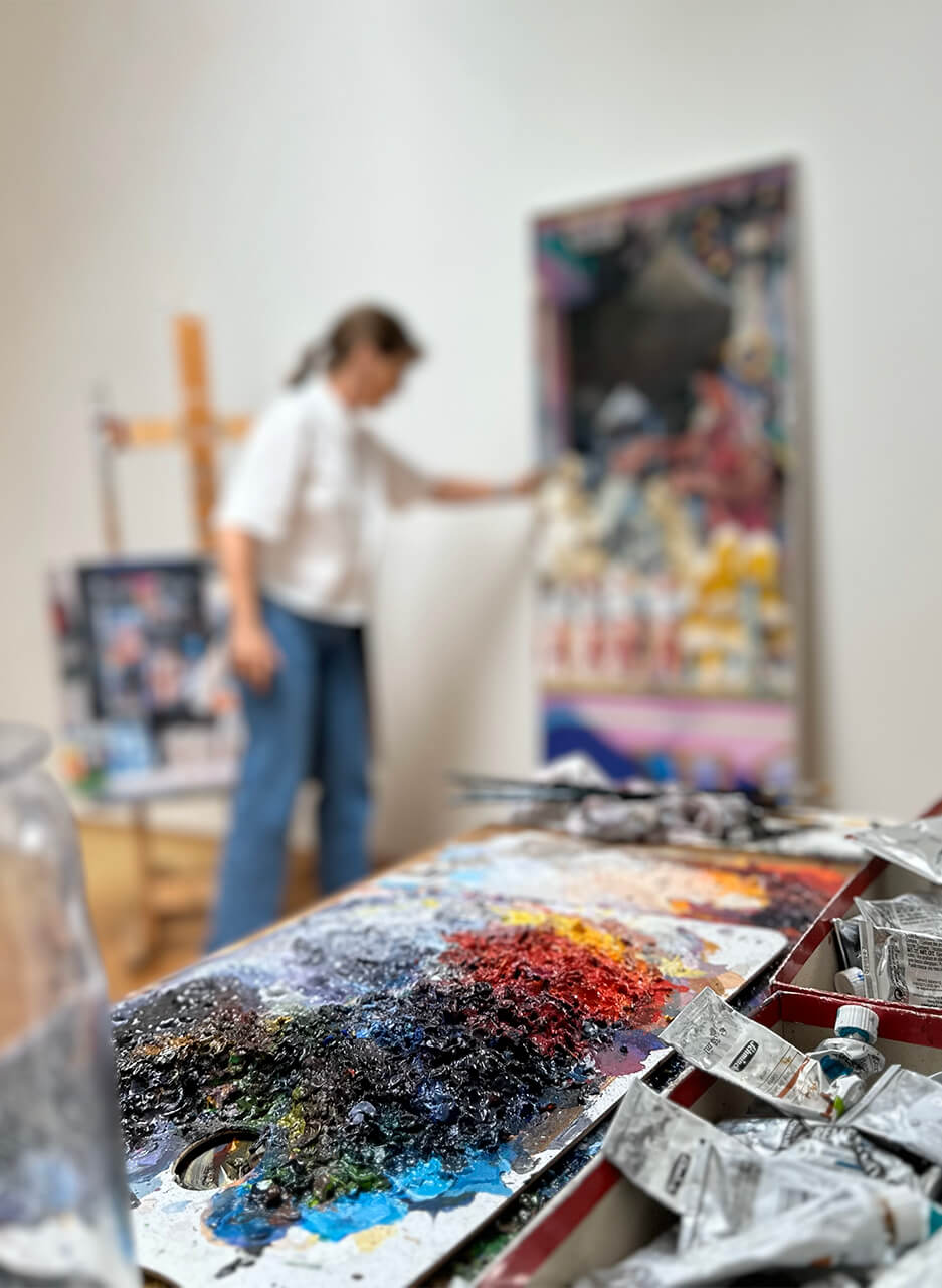 Monika Geisbüsch im Atelier